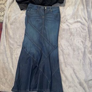 long jean skirt